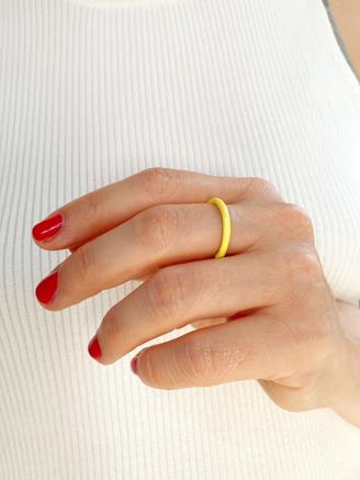 LuLu Copenhagen Color Ring Yellow Enamel