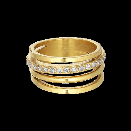 Jane Kønig forgyldt Big Olympia Ring i 18 karat guld hos MAAK Shop - model BOR-SS26-SS-G