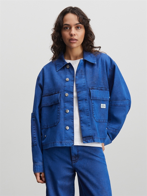 Mads Nørgaard Soft Denim Soleil Jacket Bluing