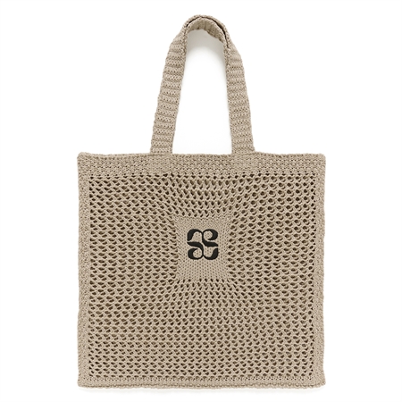 My Essential Wardrobe MWCrochet Tote Bag Beige Melange