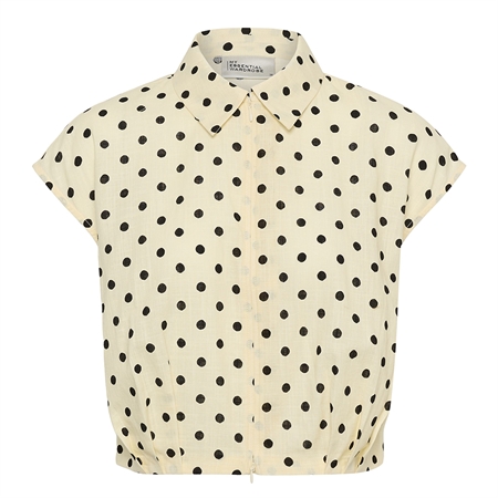 My Essential Wardrobe MWNada Short Shirt Lemon Icing W. Dots