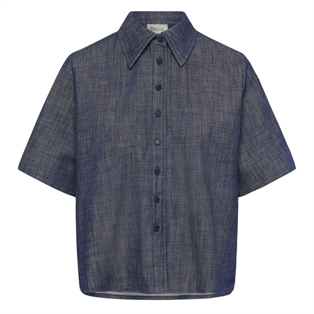 My Essential Wardrobe MWDazzie Shirt Dark Blue Wash