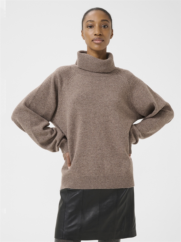 Gestuz ManziGZ wool rollneck Chestnut Melange