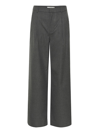 Gestuz PaulaGZ melange MW wide pants Dark Grey Melange