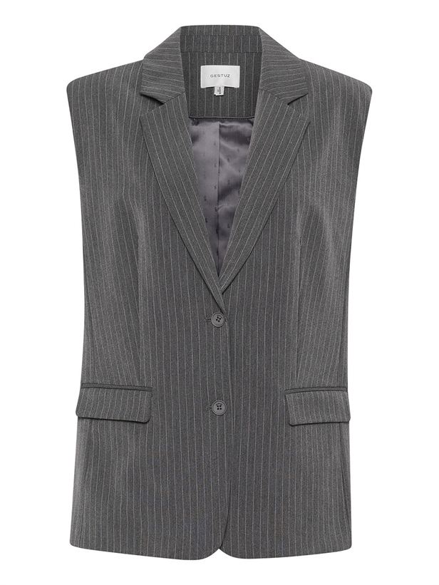 Gestuz JoelleGZ mel. pinstripe waistcoat Grey Pinstripe