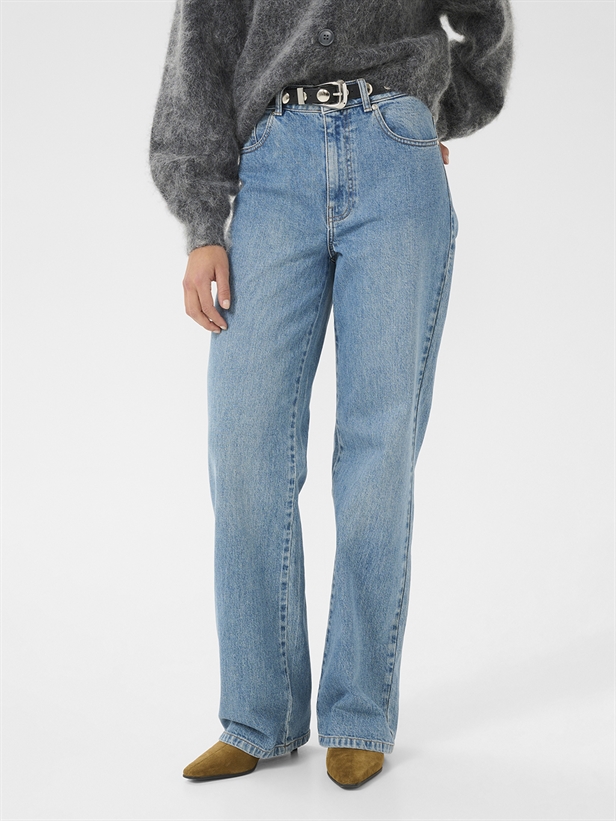 Gestuz ZolinaGZ HW wide jeans Washed mid blue
