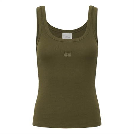 Militærgrøn Gestuz GZdrew logo top 2.0 i kort og tætsiddende slim fit pasform