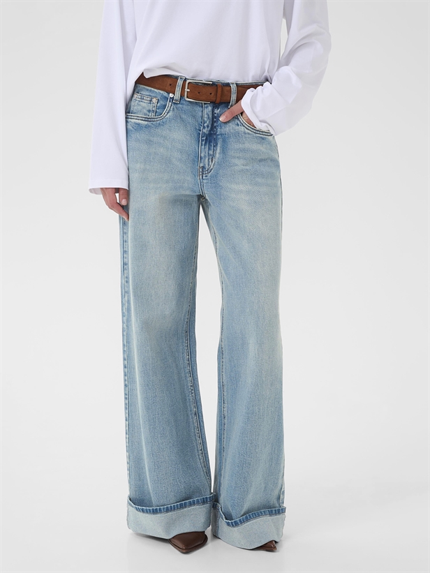 Gestuz GZsara HW wide jeans  Washed blue