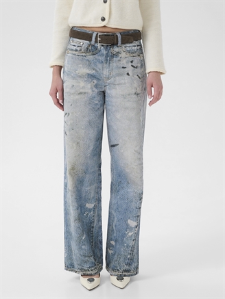 Gestuz GZcornelia HW wide jeans Printed Denim Blue