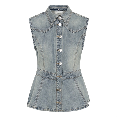 Gestuz GZnoma SL shirt vintage mid blue