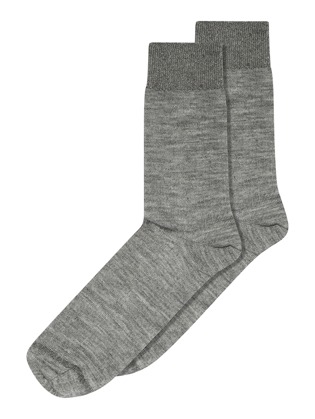 MP Denmark 59532, 491 Erina wool rib socks Grey Melange