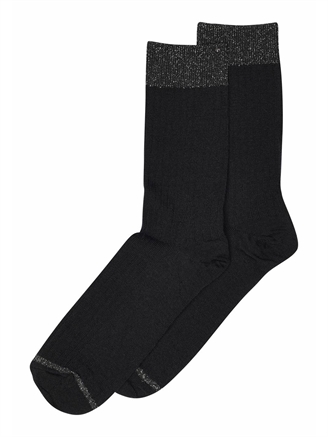 MP Denmark 59532, 8 Erina wool rib socks Black