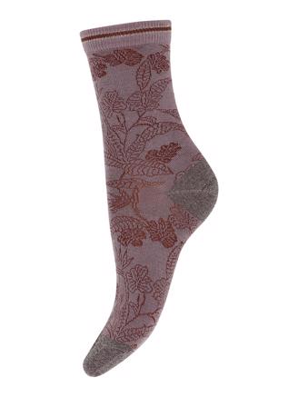 MP Denmark 79645, 33 - Fleur socks Dark Purple Dove