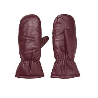 Becksöndergaard Leather Nylona Mitten Burgundy