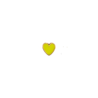 Stine A Petit Love Heart Neon Yellow Enamel