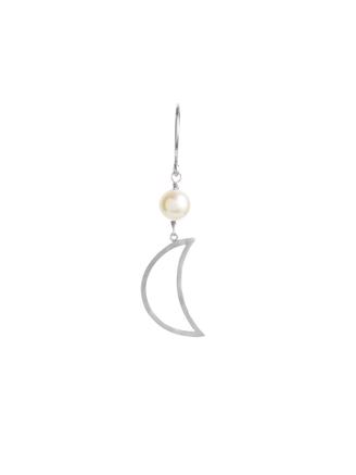 Stine A Bella Moon Earring With Pearl Silver