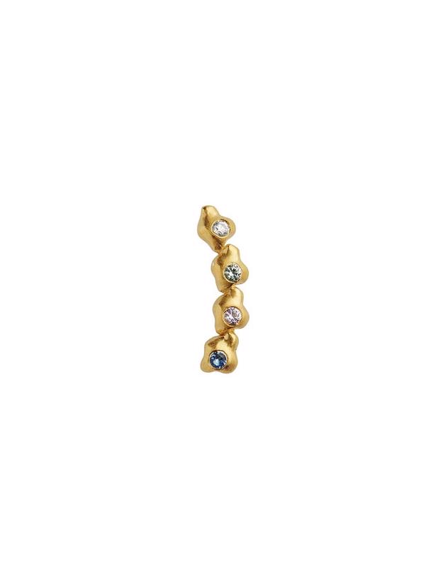 Stine A Four Glimpse Earring with stones - Left Guld
