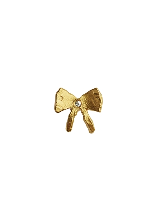 Stine A Petit Bow Earring with Stone Guld