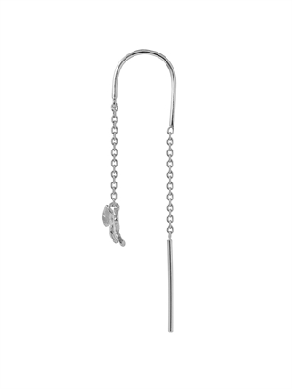 Stine A Petit Bow Double Chain Earring Silver