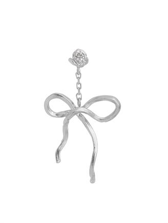 Stine A Dangling Flow Bow Earring Silver