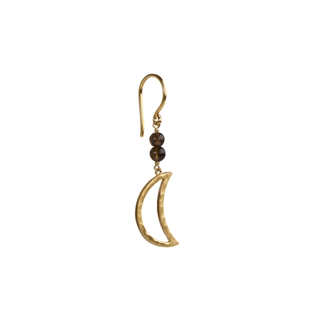 Stine A Bella Moon Earring Mocha Guld