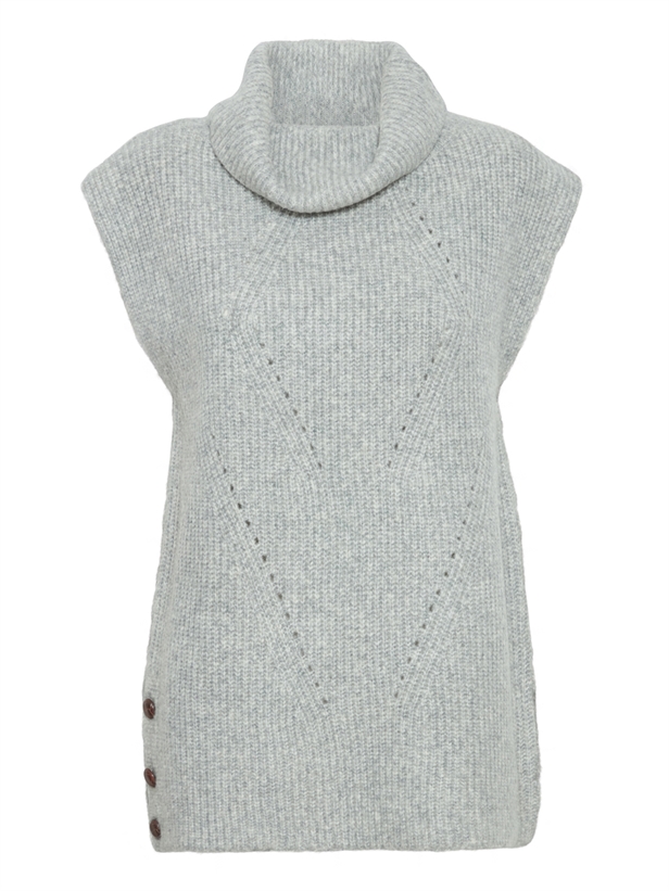 Ichi IhMylle Vest Light Grey Melange