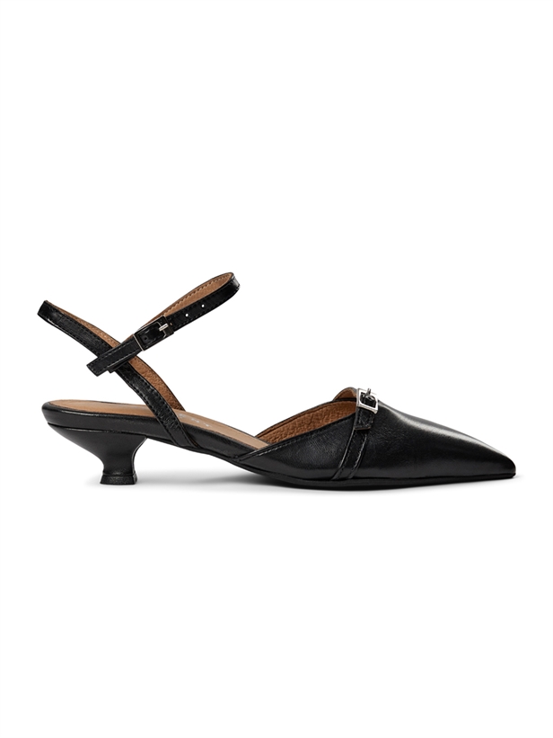 Pavement Emmelie Højhælet slingback Black