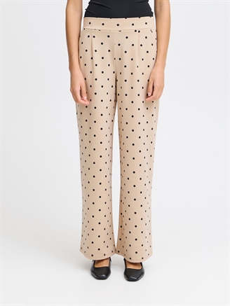 Ichi IxKate Dot Wide Long Pant Dot Print