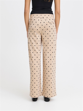 Ichi IxKate Dot Wide Long Pant Dot Print