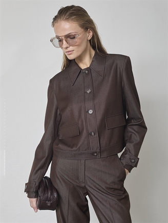 Co'Couture TerryCC Denim Jacket Dark Brown