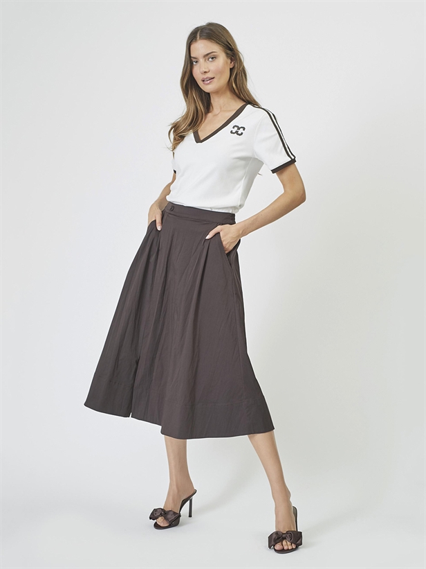 Co\'Couture CottonCC Crisp Midi Skirt Mocca