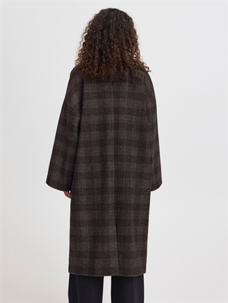 Ichi IhEmmalu Jacket Black Checked Structure