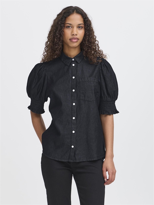 Ichi IhBorgie Shirt Washed Black