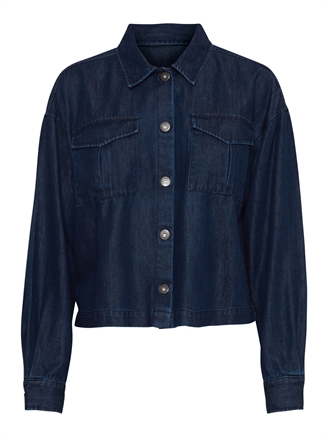 Ichi IhAubrey Jacket Washed Dark Blue