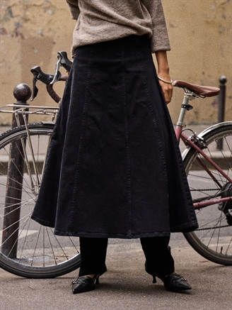 Ichi IhLitzy Skirt Washed Black