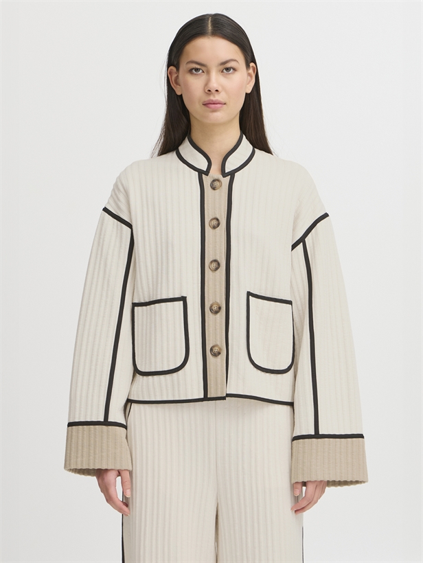 Ichi IhKate Quilted Jacket Almond Milk