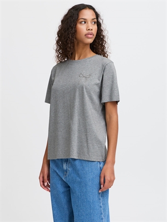 Ichi IhNynna SS T-Shirt Light Grey Melange