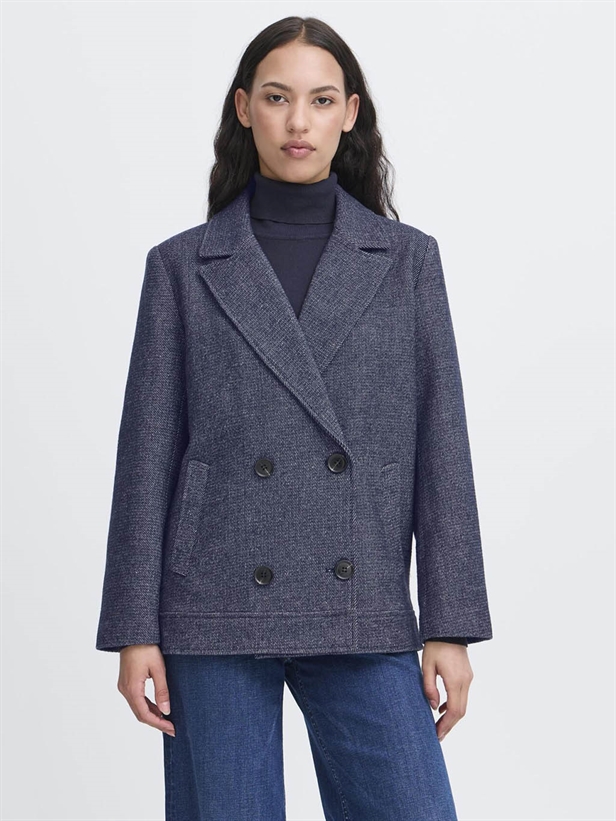 Ichi IhEvilo Jacket Navy Structure