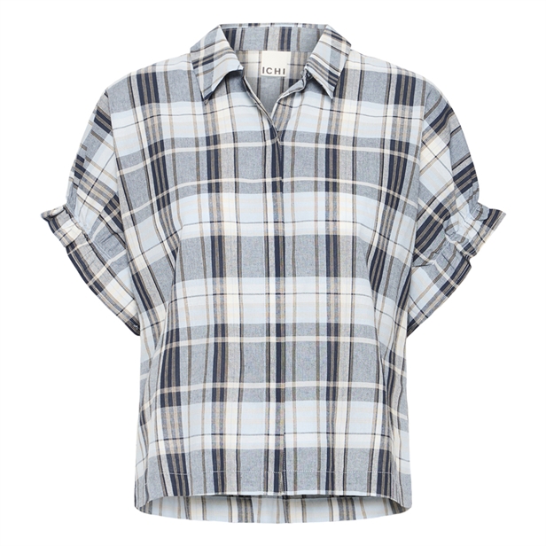 Ichi IhxSami Shirt Cashmere Blue w.Navy