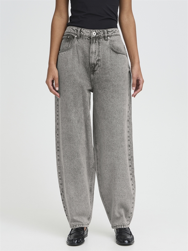 Ichi IhBerisel Pants Denim Black Stone Washed