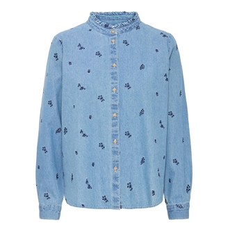 Ichi IhArcher Shirt Denim EMB Light Blue
