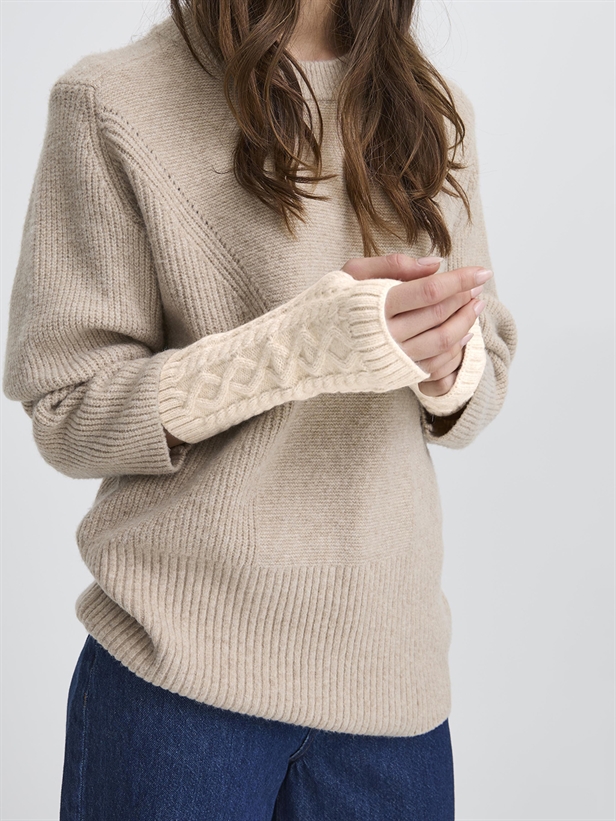 Ichi IaLucy Glove Oatmeal Melange