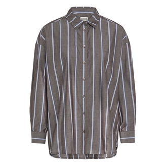 Ichi IhSadia Shirt Brown Stripe