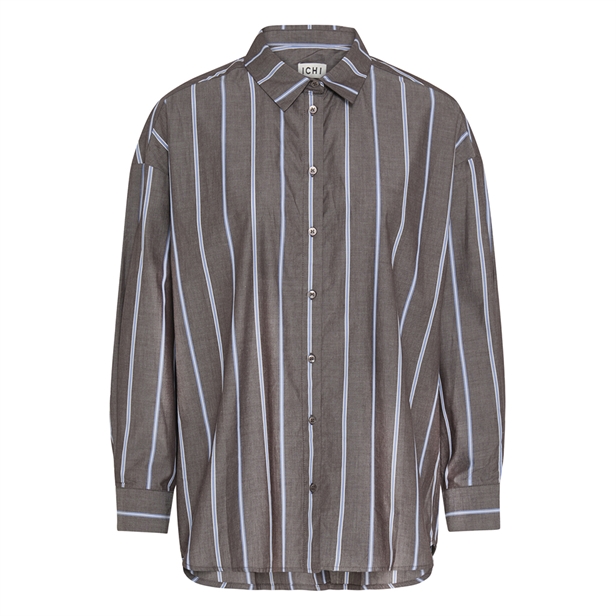 Ichi IhSadia Shirt Brown Stripe