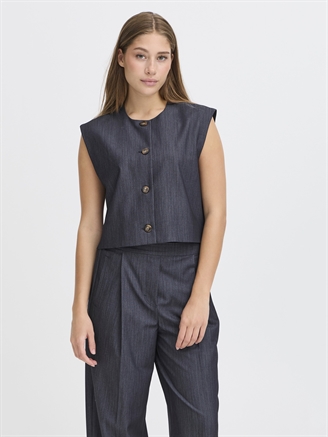 ichi IhJumi Waistcoat Dark blue