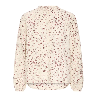 Ichi IhLanora Shirt Moroon Small Flower