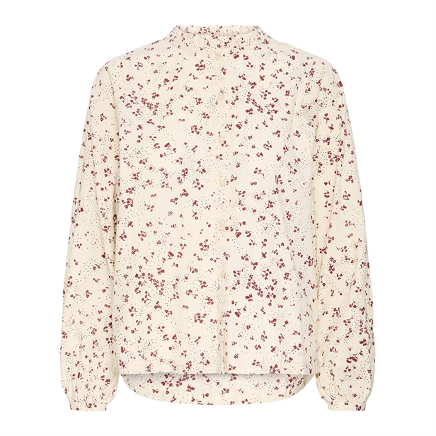 Ichi IhLanora Shirt Moroon Small Flower