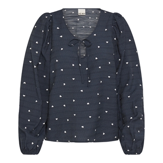 Ichi IhElva LS Blouse Blue/White