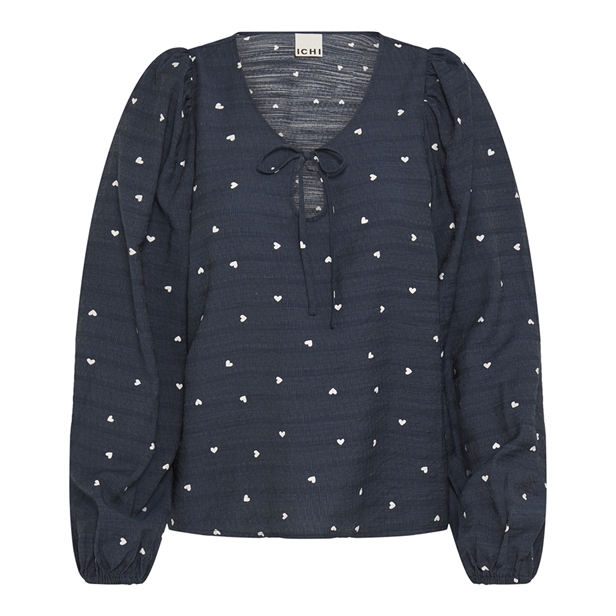 Ichi IhElva LS Blouse Blue/White