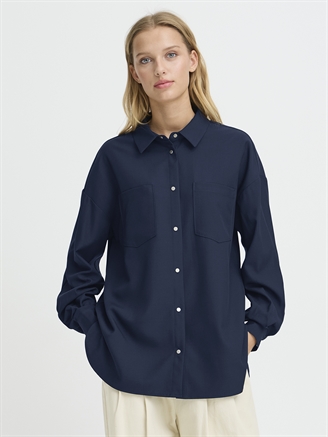 Ichi IhErina Shirt Dark Navy